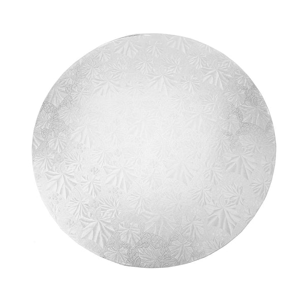 Metallic Round Textured Cake Board Circles, 12-Inch, 5-Count, Silver