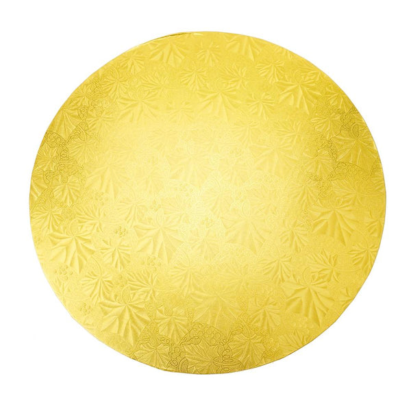 Metallic Round Textured Cake Board Circles, 16-Inch, 5-Count, Gold