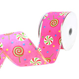 Lollipops and Gumdrops Wired Ribbon, 2-1/2-Inch, 10-Yard