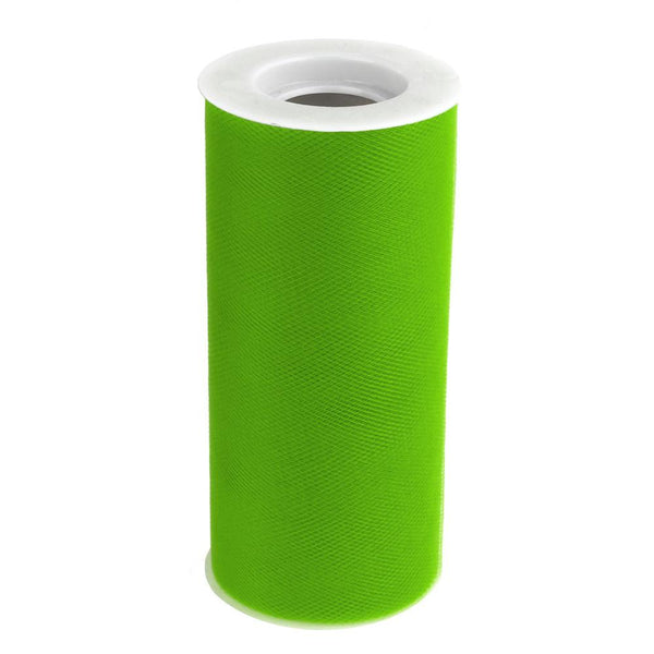 Tulle Spool Roll Fabric Net, 6-Inch, 25 Yards, Apple Green