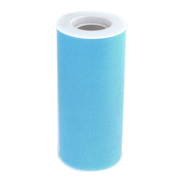 Tulle Spool Roll Fabric Net, 6-Inch, 25 Yards, Blue