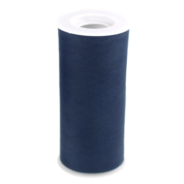 Tulle Spool Roll Fabric Net, 6-Inch, 25 Yards, Navy Blue