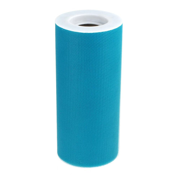 Tulle Spool Roll Fabric Net, 6-Inch, 25 Yards, Turquoise