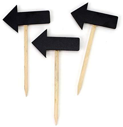 Wooden Chalkboard Stakes, Arrow, 5-Inch, 3-Count