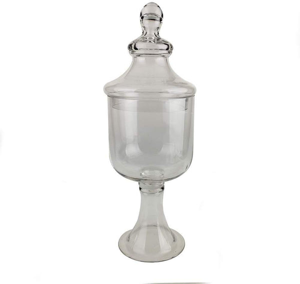 Clear Glass Apothecary Candy Jar, 18-Inch, Trumpet