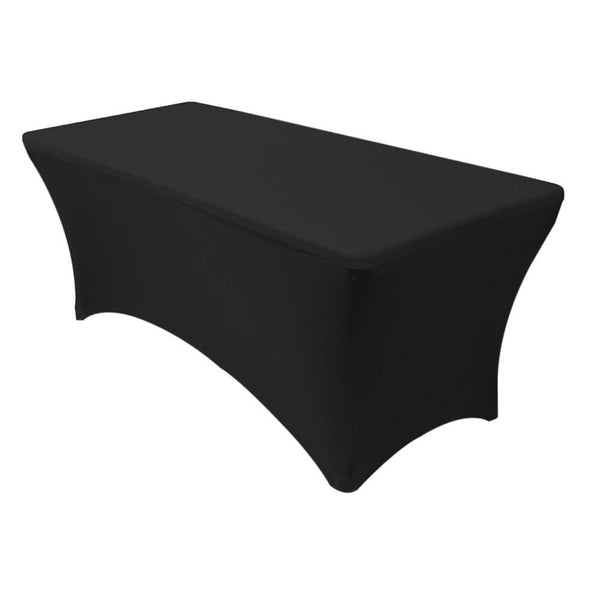 Rectangular Spandex Table-Cloth Cover, 8-Feet, Black