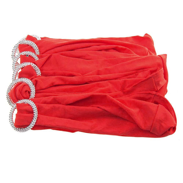 Spandex Chair Sash with Buckles, 13-Inch, 6-Piece, Red