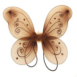 Organza Nylon Butterfly Wings with Glitters, 12-Inch