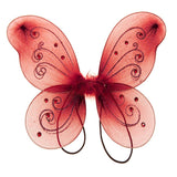 Organza Nylon Butterfly Wings with Glitters, 12-Inch