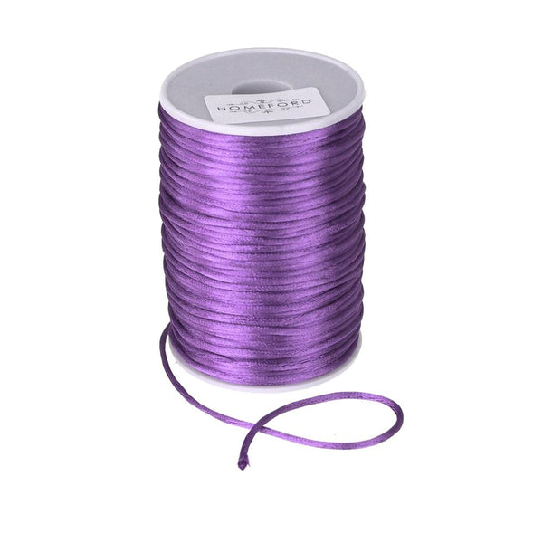 Satin Rat Tail Cord Ribbon Chinese Knot, 1/16-Inch, 100-Yard, Lavender