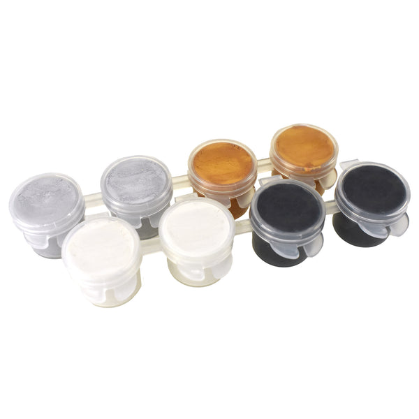 Assorted Acrylic Paint Pots, Metallic, 8-Piece