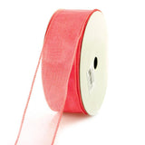 Sheer Chiffon Ribbon Wired Edge, 1-1/2-inch, 25-yard