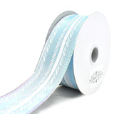 Feathered Stripes Iridescent Edge Satin Wired Ribbon, 1-1/2-Inch, 10-Yard