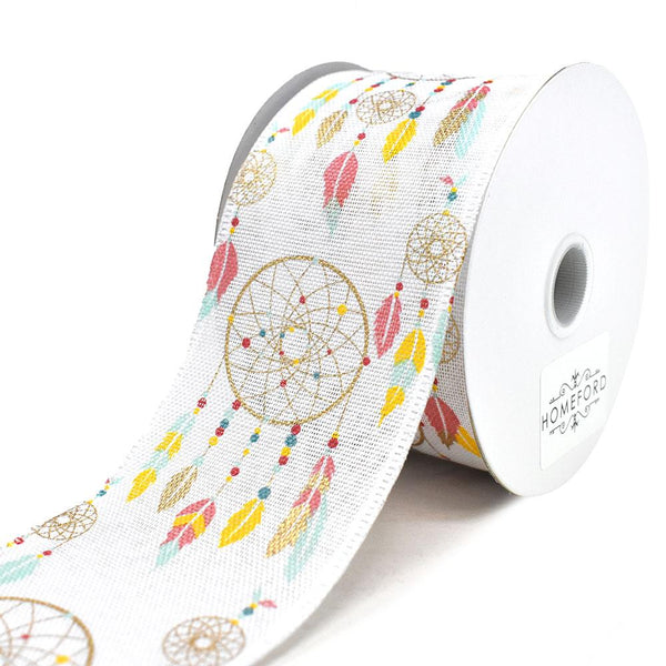 Dreamcatcher Wired Ribbon, Chic, 2-1/2-Inch, 10-Yard