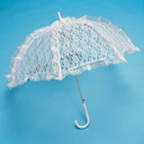 White Lace Parasol Umbrella Bridal Accessories