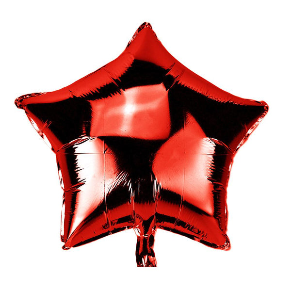 Star Shape Metallic Foil Balloon, 20-Inch, Red