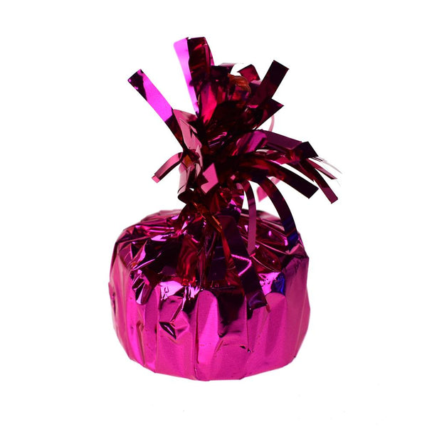 Metallic Foil Balloon Weight, Fuchsia, 4-Inch