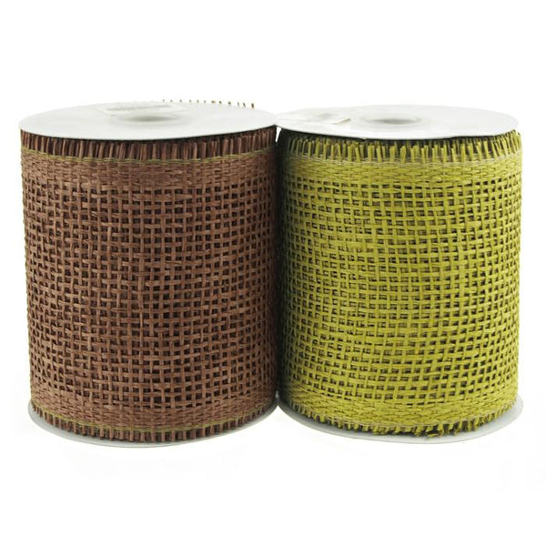 Paper Burlap Mesh Ribbon, 4-1/4-inch, 10-yard