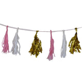 Paper And Tinsel Tassel Garland, 10-Feet