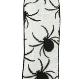 Halloween Spiders and Webs Wired Ribbon, 2-1/2-Inch, 10-Yard