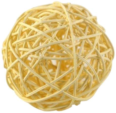 Rattan Twig Wicker Balls Vase Filler, 2-1/2-inch, 6-Piece, Ivory