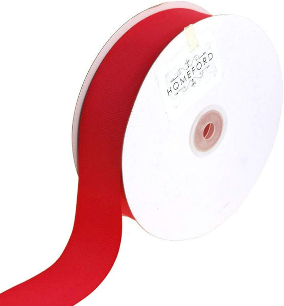 Solid Grosgrain Ribbon, 7/8-Inch, 50 Yards, Red