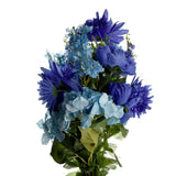 Artificial Satin Peony and Hydrangea Bouquet, 31-Inch