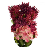 Artificial Satin Peony and Hydrangea Bouquet, 31-Inch