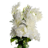 Artificial Satin Peony and Hydrangea Bouquet, 31-Inch