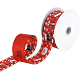 Christmas Santa Outfit Candy Cane Edge Satin Ribbon, 1-1/2-Inch, 10-Yard - Red