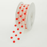 Polka Dot Organza Ribbon, 1-1/2-Inch, 25 Yards