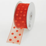 Polka Dot Organza Ribbon, 1-1/2-Inch, 25 Yards