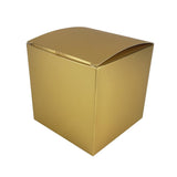 Cube Paper Gift Favor Boxes, 3-1/2-Inch, 12-Count, Gold