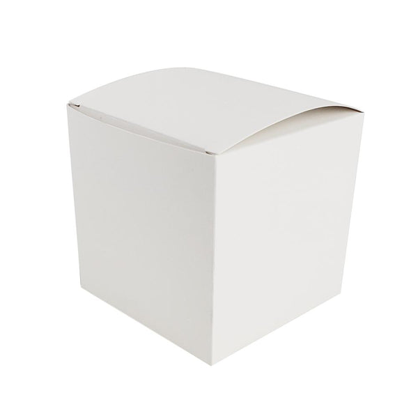 Cube Paper Gift Favor Boxes, 3-1/2-Inch, 12-Count, White