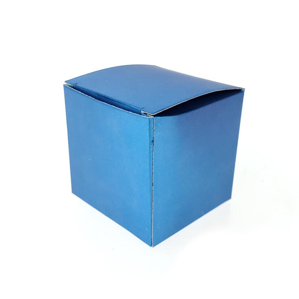 Cube Metallic Paper Gift Favor Boxes, 2-Inch, 24-Count, Turquoise