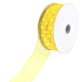 Organza Polka Dots Wired Ribbon, 2-Inch, 50-Yard