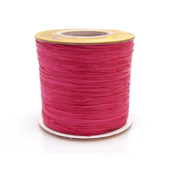 Matte Raffia Ribbon, 1/4-Inch, 100-Yard, Hot Pink