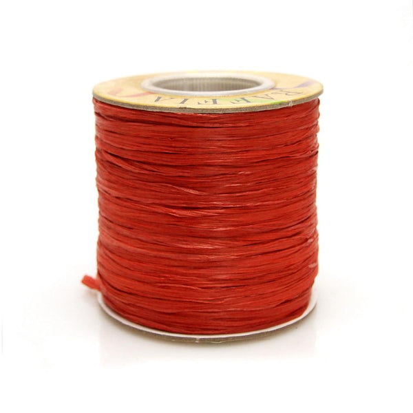 Matte Raffia Ribbon, 1/4-Inch, 100-Yard, Red