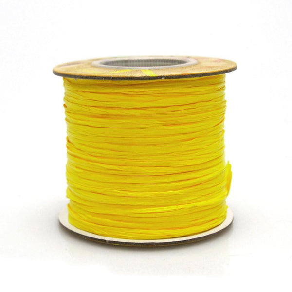 Matte Raffia Ribbon, 1/4-Inch, 100-Yard, Yellow