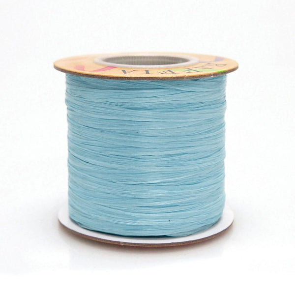 Matte Raffia Ribbon, 1/4-Inch, 100-Yard, Light Blue