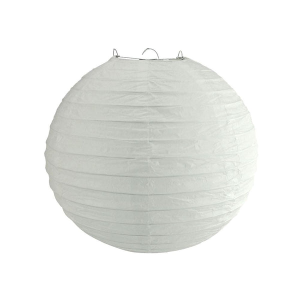 Round Paper Lantern Hanging Decor, 10-Inch, White