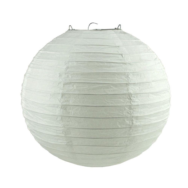 Round Paper Lantern Hanging Decor, 12-Inch, White