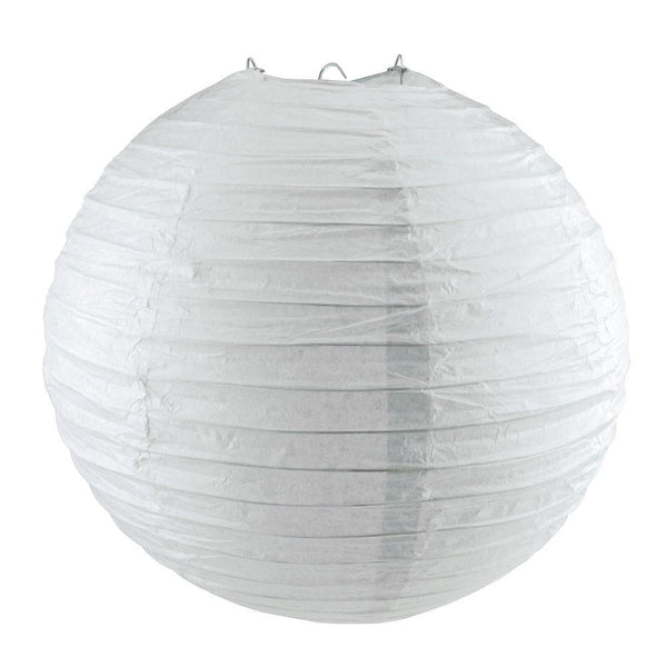 Round Paper Lantern Hanging Decor, 14-Inch, White