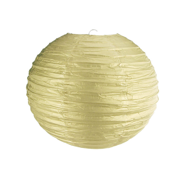 Round Paper Lantern Hanging Decor, 12-Inch, Gold