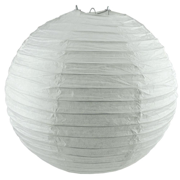 Round Paper Lantern Hanging Decor, 18-Inch, White