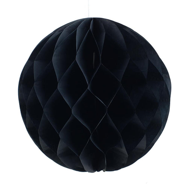 Round Paper Honeycomb Ball, 11-1/4-Inch, Black