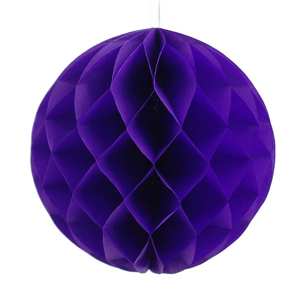 Round Paper Honeycomb Ball, 11-1/4-Inch, Purple