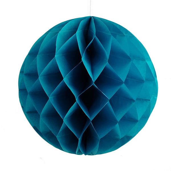 Round Paper Honeycomb Ball, 11-1/4-Inch, Turquoise