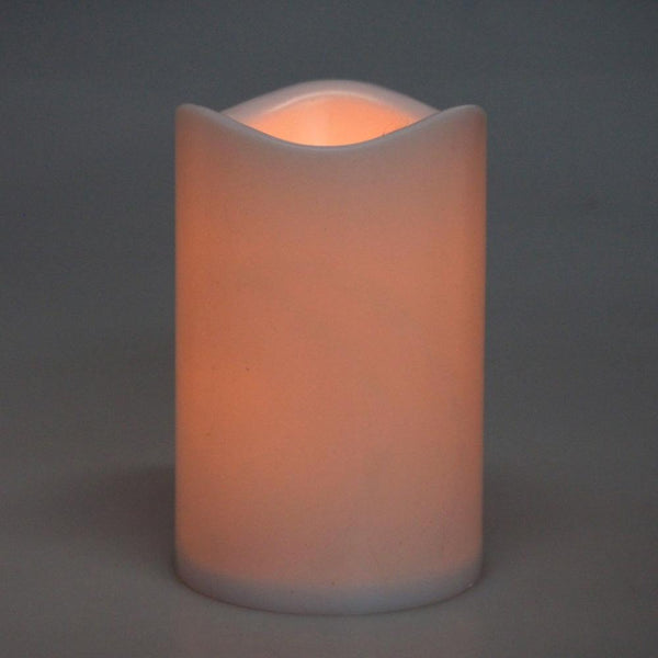 Flameless Plastic Candle LED Light, Ivory, 4-1/2-Inch