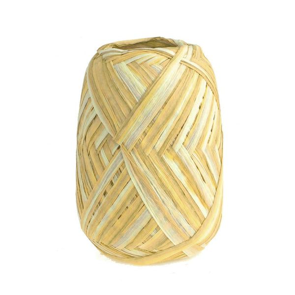 Paper Raffia Rolls, Two-tone, 18mm, 100 Yards, Ivory